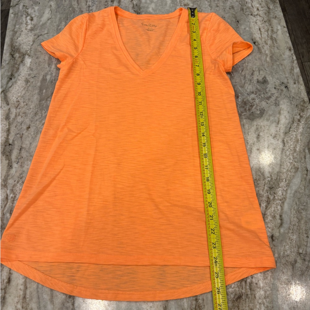 Lilly Pulitzer orange v-neck shirt size XXS - Picture 5 of 7
